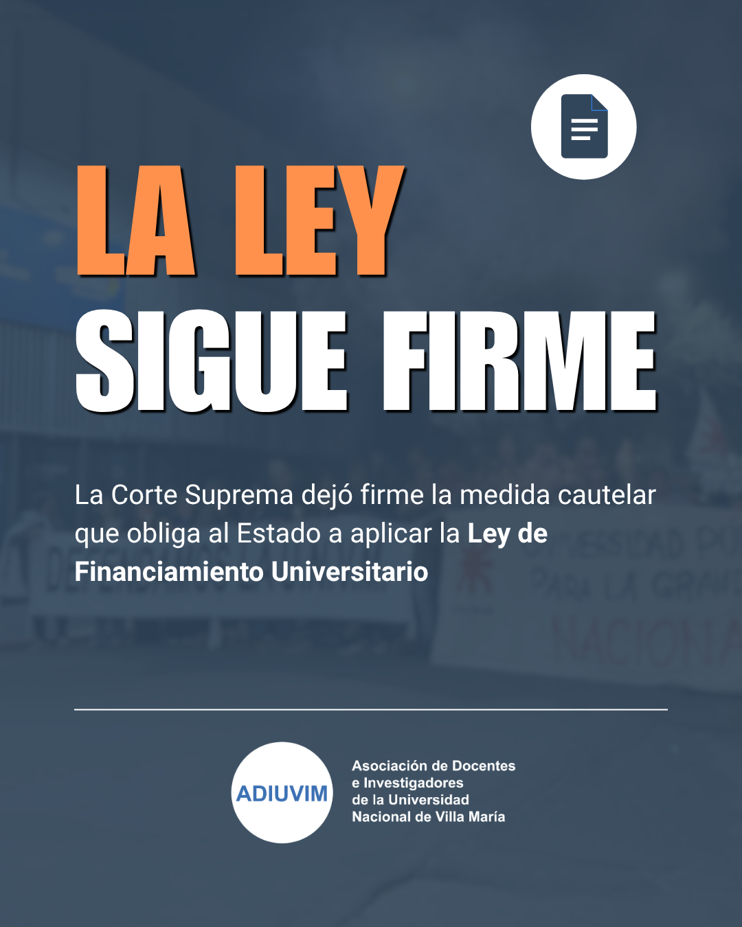 La Corte Suprema dejó firme la cautelar que obliga al Estado Nacional a aplicar la Ley de Financiamiento Universitario