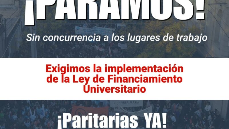 El 17 de abril ¡PARAMOS!