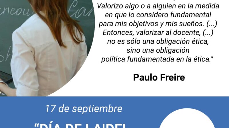 17 de septiembre “Día de la / del Docente Universitaria/rio”