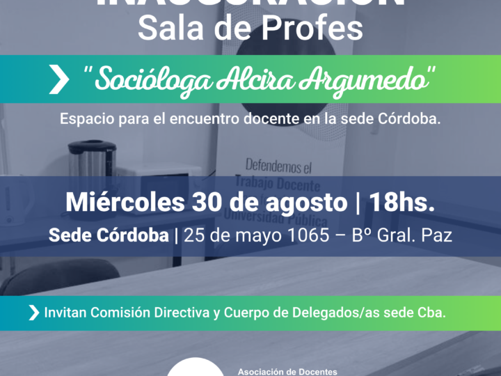 Inauguración: Sala de Profes sede Córdoba