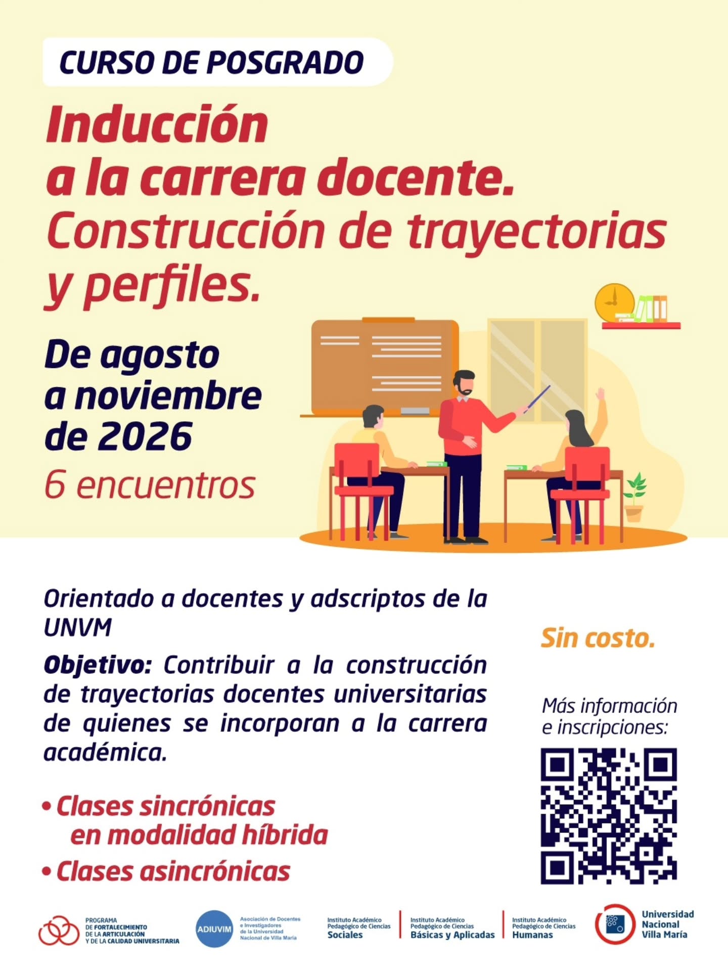 Te invitamos a participar de una nueva edición del curso de posgrado sobre Carrera Docente Universitaria