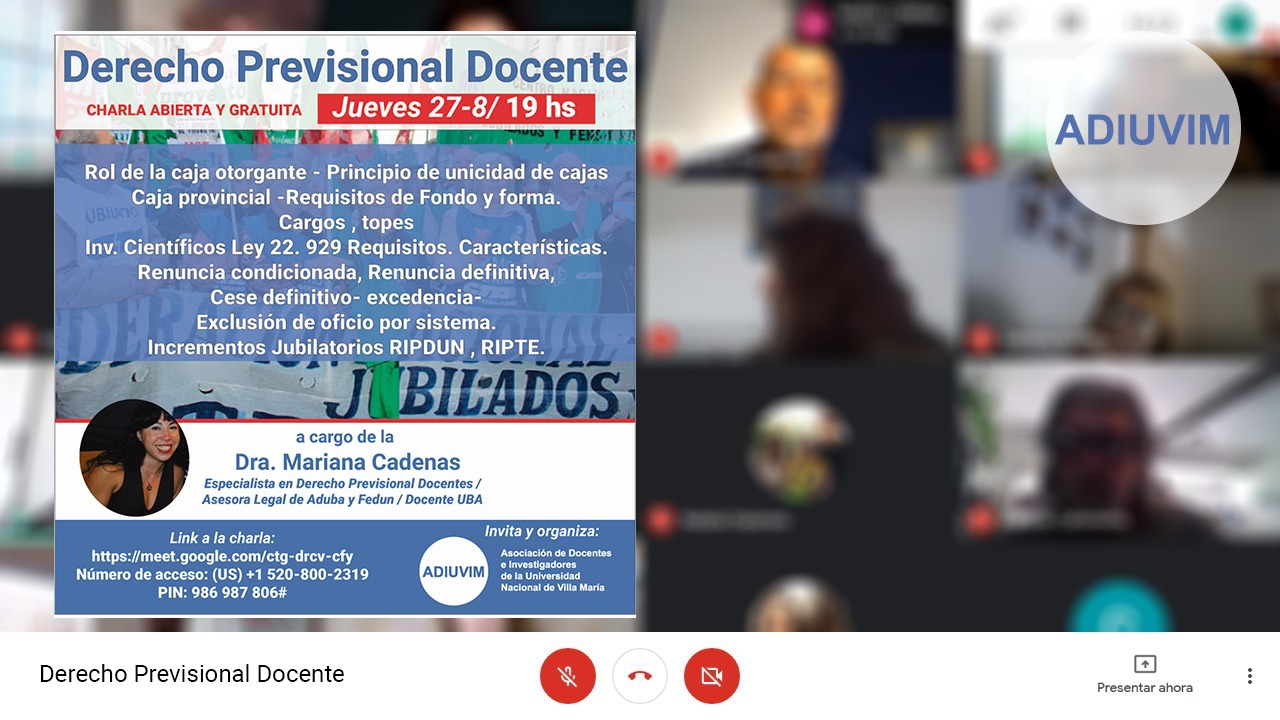 Ciclo de Charlas Abiertas: Dialogamos con Mariana Cárdenas sobre Derecho Previsional Docente