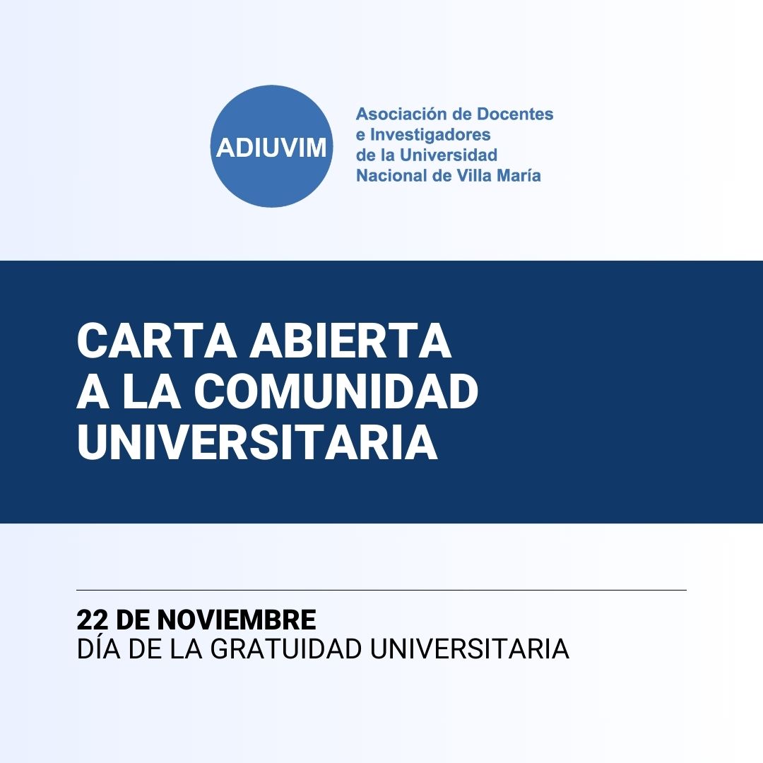 CARTA ABIERTA A LA COMUNIDAD UNIVERSITARIA EN EL DÍA DE LA GRATUIDAD