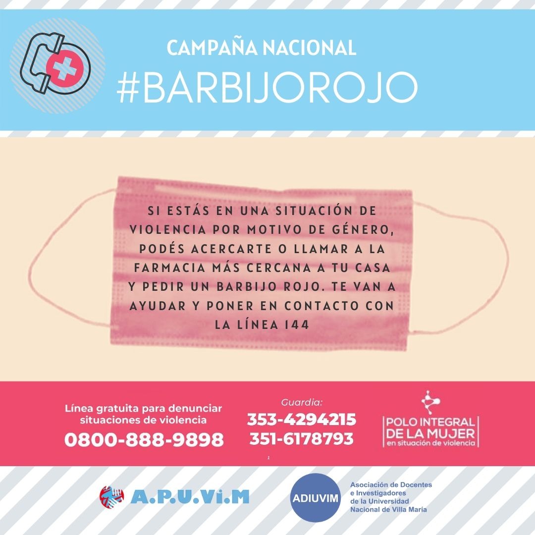 Adherimos a la Campaña Nacional #Barbijorojo