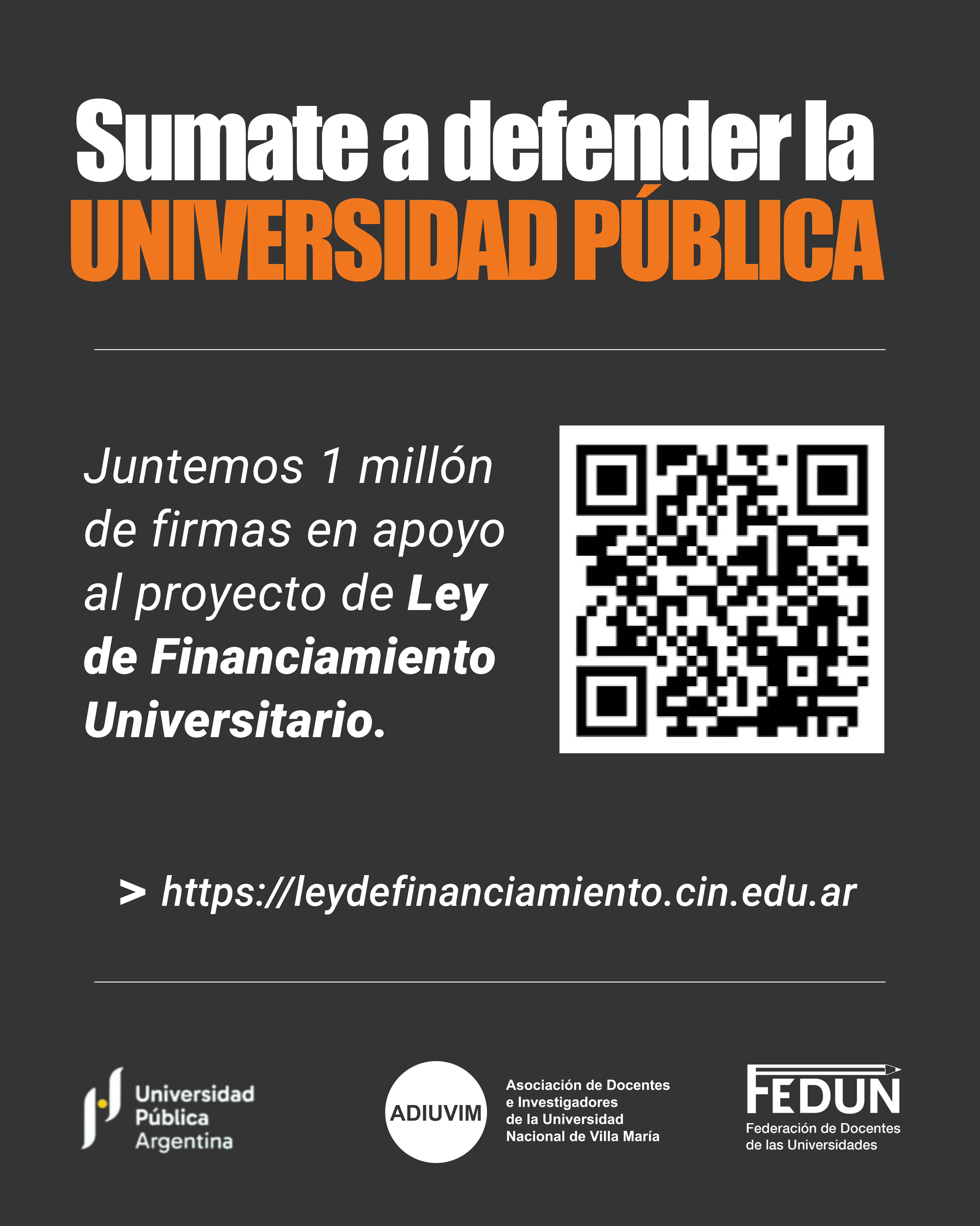¡Vamos por el Millón de firmas para defender la Universidad Pública!