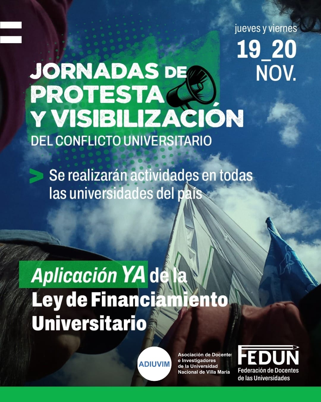 48 horas de protesta en todas las Universidades del país