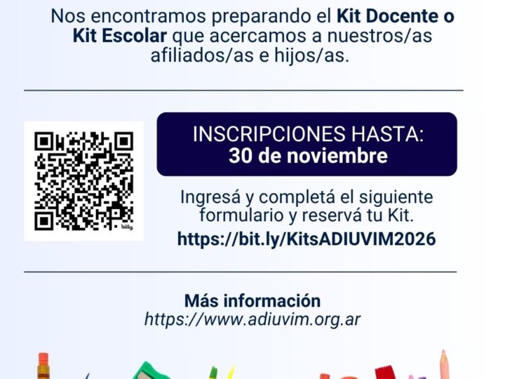 ¡Abrimos las inscripciones para que reserves tú KIT DOCENTE/ESCOLAR 2026!