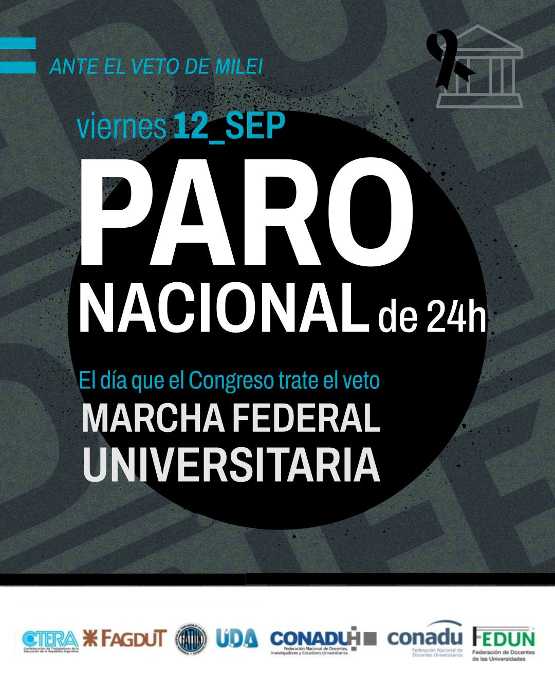 12/8: PARO NACIONAL UNIVERSITARIO