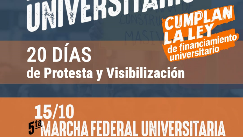 Paritaria: Nuevo rechazo a la propuesta del gobierno y anuncio de la quinta marcha universitaria