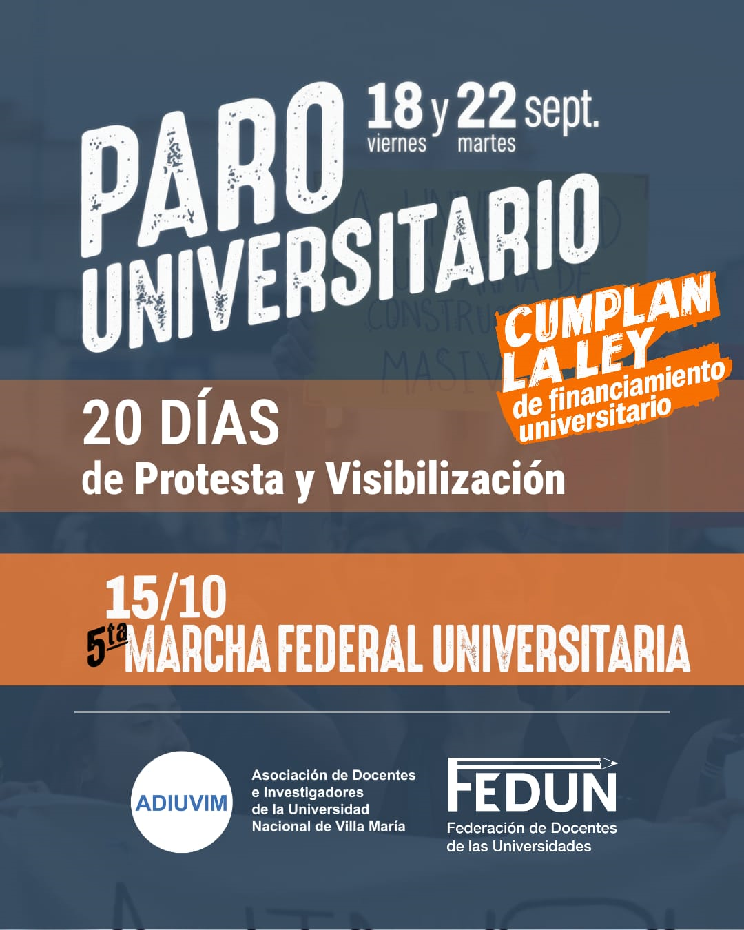Paritaria: Nuevo rechazo a la propuesta del gobierno y anuncio de la quinta marcha universitaria