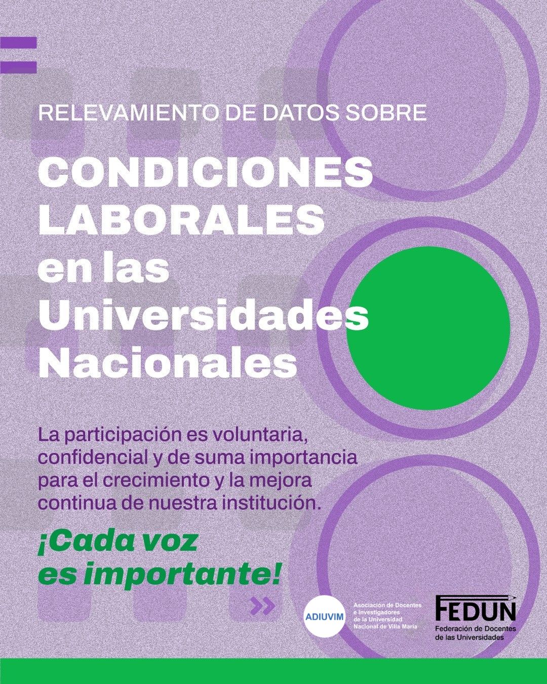 Participá del relevamiento nacional sobre condiciones laborales universitarias