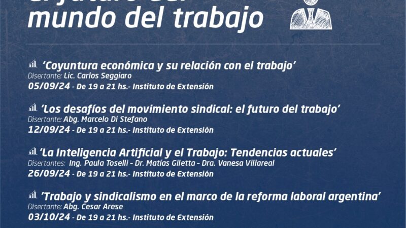 CHARLAS- DEBATES SOBRE EL FUTURO DEL TRABAJO